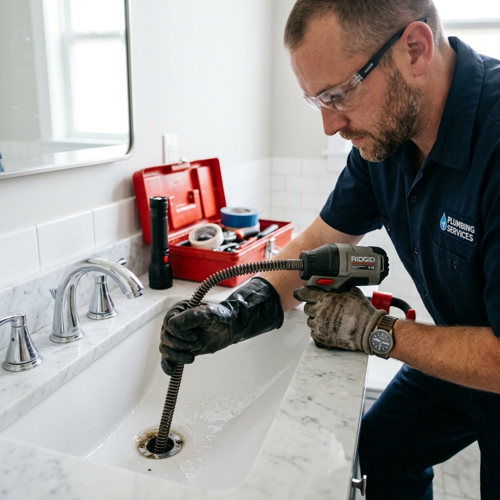 Professional drain cleaning service